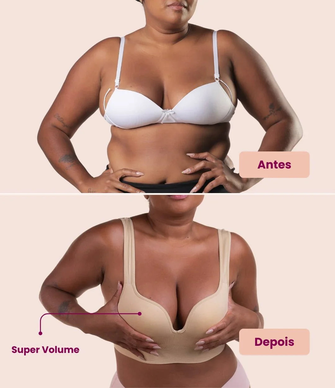 Sutiã Efeito Push Up - Empina os Seios Sem Arames Que Machucam